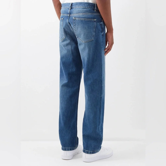 Raey Line Organic-cotton Straight leg Jeans Mens size 34 - Picture 5 of 11